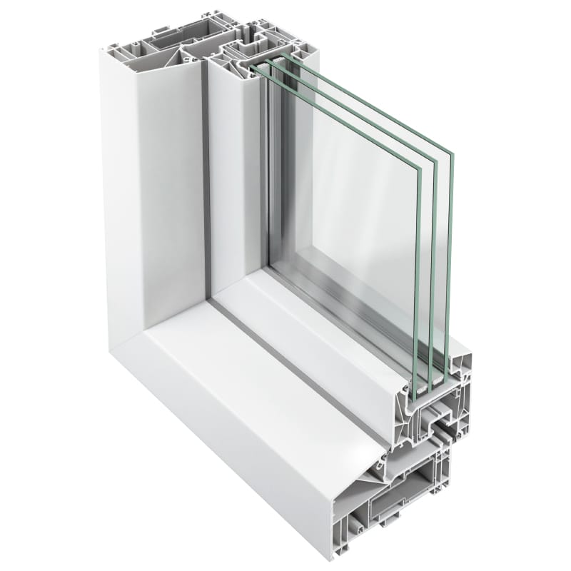 Schüco Living Kozijnprofiel doorsnede